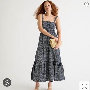 J Crew Convertible Strap Tiered Midi Dress. Size small. NWT.